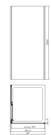 Cabina de dus Mediterraneo, Iris, dreptunghiulara 120 x 90 cm, crom [4]