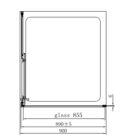Cabina de dus Mediterraneo, Iris, dreptunghiulara 120 x 90 cm, crom [2]