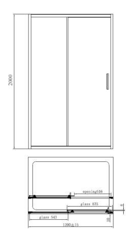 Cabina de dus Mediterraneo, Iris, dreptunghiulara 120 x 90 cm, crom [3]