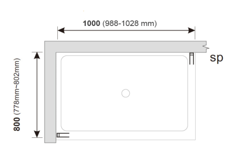 Cabina de dus Mediterraneo, Paloma, dreptunghiulara 100 x 80 cm, crom [1]