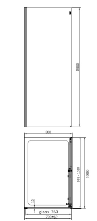 Cabine de dus simple - Cabina de dus Mediterraneo, Paloma, dreptunghiulara 100 x 80 cm, crom