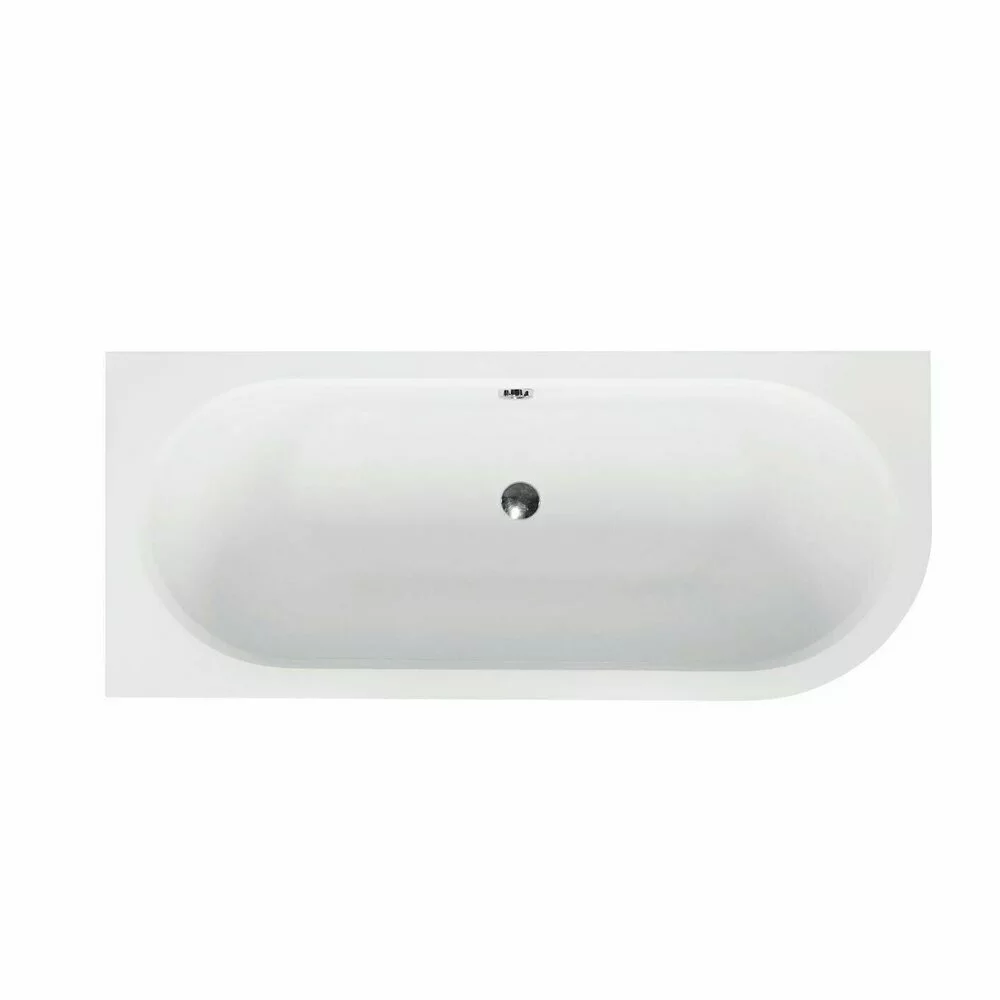 Cadă asimetrică acrilică Besco Avita 150x75 cm, montaj stânga, alb, picioare incluse [3]