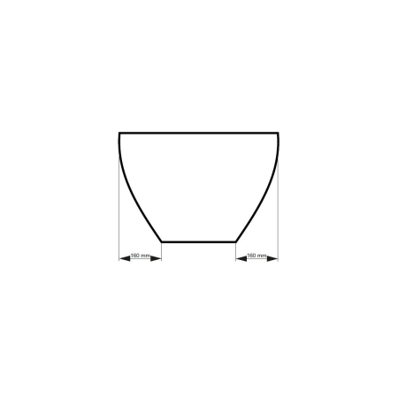 Cada freestanding Besco Goya 160x70 cm, negru lucios, cu ventil click-clack negru mat [4]