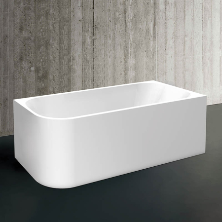 MAUGLI-R 150, cadă de colț dreaptă (pe stânga rotunjită), cu instalație completă, acril sanitar alb [1]