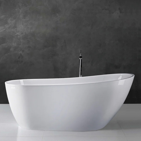 Natalia P-160, cadă ovală freestanding cu instalație completă și ventil Click-Clack, acril alb, 160 x 75 x 68 cm [2]