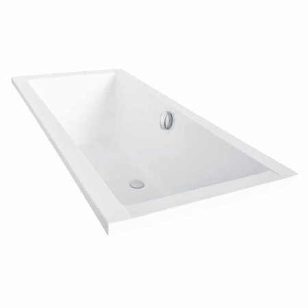 Cada dreptunghiulară acryl Quadro 180x80 cm, alb, picioare incluse [1]