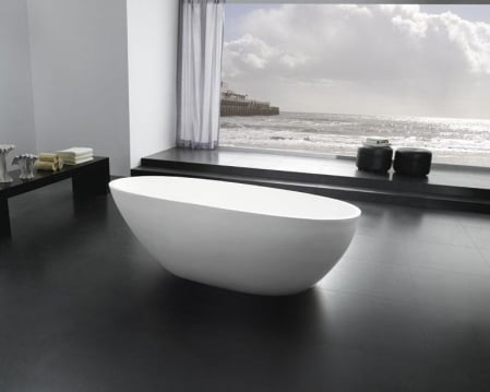 Cadă SILK din acril, freestanding, de mijloc, 170x85cm - alb mat [0]