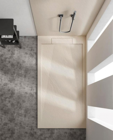 Cădiță de duș STONE 120x90 cm – Marmură Turnată, Bej Mat [2]