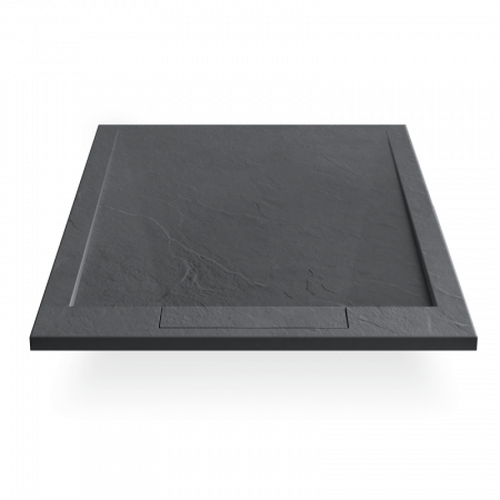 Cădiță de duș STONE 90x90 cm – Marmură Turnată, Antracit Mat [5]