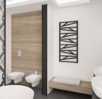 Calorifer portprosop FRISCO BLACK 1187x530mm - negru satinat [1]