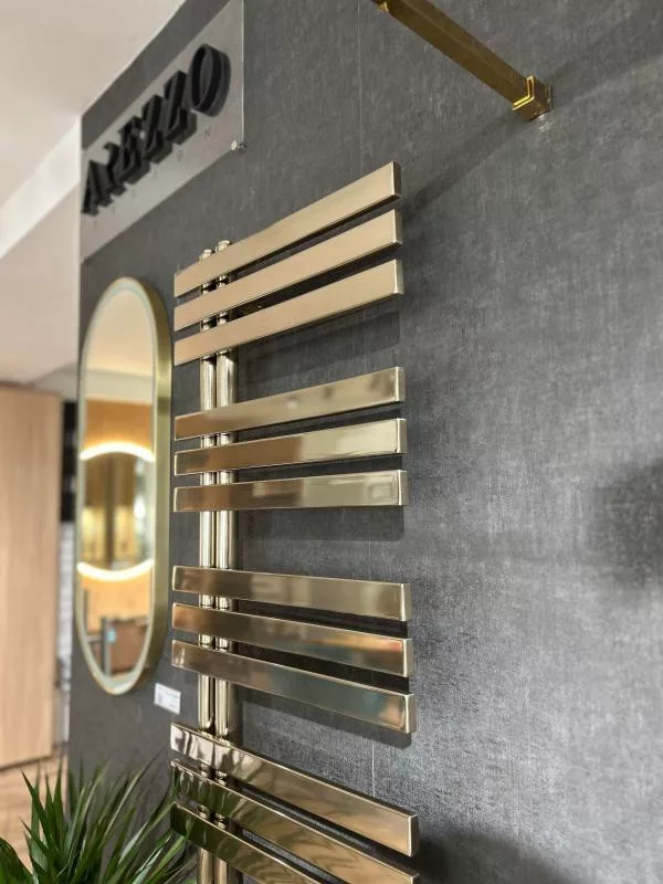 Calorifer portprosop HORIZONT SHINY GOLD SLIM 1200x500mm – Auriu Lucios [1]