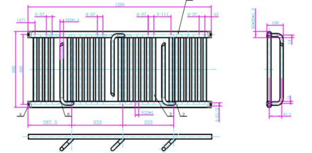 Calorifer portprosop SMART BLACK 1200x500mm - negru mat [1]