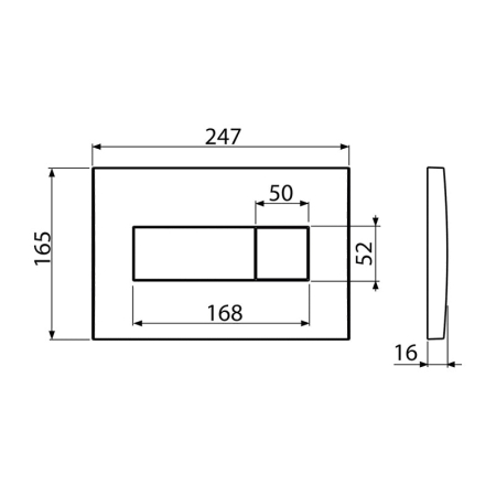 Clapetă acționare Basic M370 – ABS, alb lucios | Design simplu și funcțional [1]