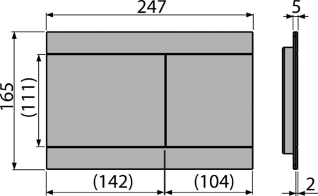 Clapetă acționare Fun Alunox Mat | Design elegant, acționare dublă pentru rezervor WC [1]