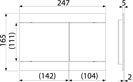 Clapetă acționare Fun Bronz Antic | Design elegant, acționare dublă pentru rezervor WC [1]