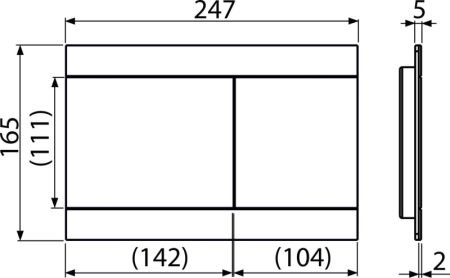 Clapetă acționare Fun White – oțel inoxidabil, alb lucios | Design modern și durabil [1]