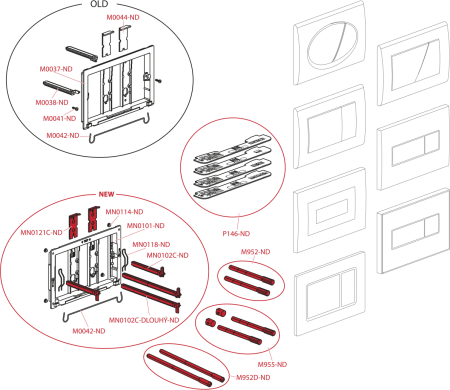 Clapetă acționare M372 crom mat – pentru rezervor WC încastrat | Design elegant și durabil [2]