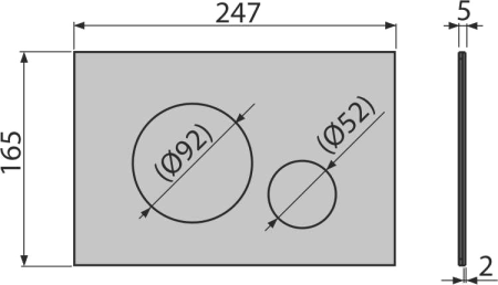 Clapetă acționare Turn Alunox Mat – oțel inoxidabil, dublă comandă [1]
