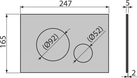 Clapetă acționare Turn-Brass, alamă lucioasă – design elegant, sistem dual flush [1]