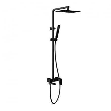 Coloana dus completa CUBEFIELD, cu pipa pliabila, 3 functii, montaj pe perete - negru