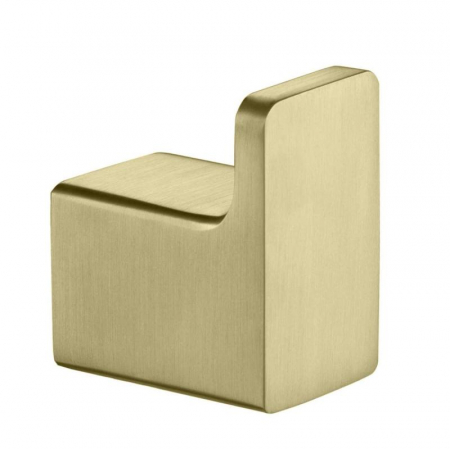 Accesorii pentru baie - Cuier de perete MONO, auriu periat, din oțel inoxidabil – 25x35 mm