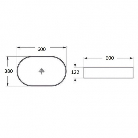 Lavoar baie verde turcoaz mat montaj pe blat 60 cm, Adelais Foglia [2]