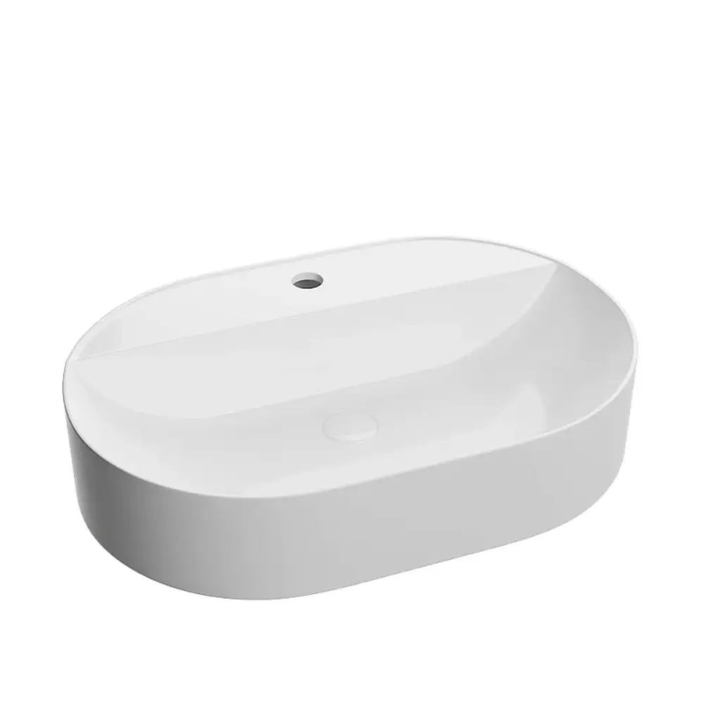 Lavoar baie pe blat, alb, cu orificiu baterie, fara ventil, Foglia Maurice [1]