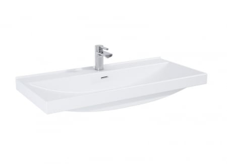 Obiecte sanitare - Lavoar dreptunghiular MAXXI, din porțelan, încorporabil 100X46cm - alb