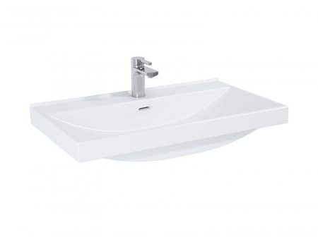 Obiecte sanitare - Lavoar dreptunghiular MAXXI, din porțelan, încorporabil 80X46cm - alb