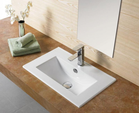 Outlet - Lavoar dreptunghiular MEDFORD, din porțelan, încorporabil, 60x39cm - alb