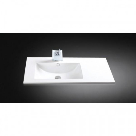 Outlet - Lavoar dreptunghiular stânga TEXAS, din porțelan, încorporabil, 90x46cm - alb