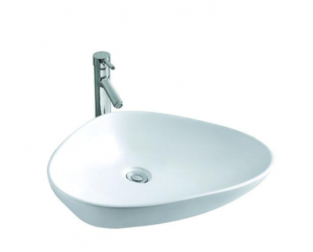 Lavoare - Lavoar oval TORONTO, din porțelan, montaj pe blat, 59x39cm - alb