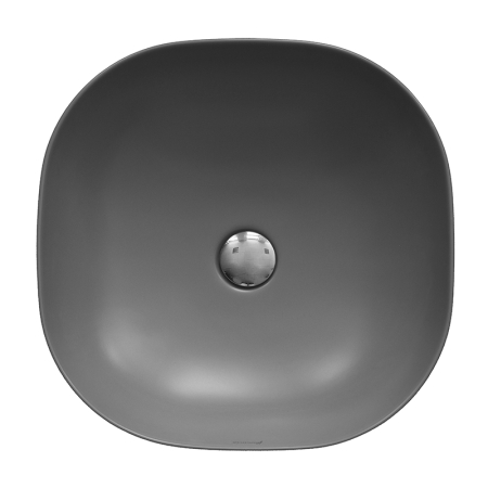 Lavoar pe blat Fluminia Calio-MG, pătrat, 42 x 42 cm, gri mat [2]