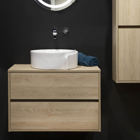 Lavoar pe blat Fluminia Amor, rotund, diametru 44 cm, alb [4]