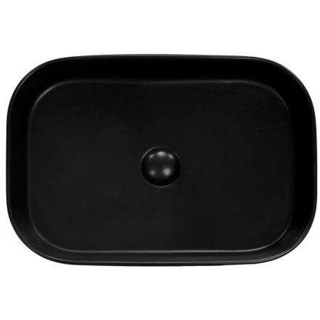 Lavoar pe blat Fluminia Capri 55, dreptunghiular, 55 x 38 cm, negru mat [2]