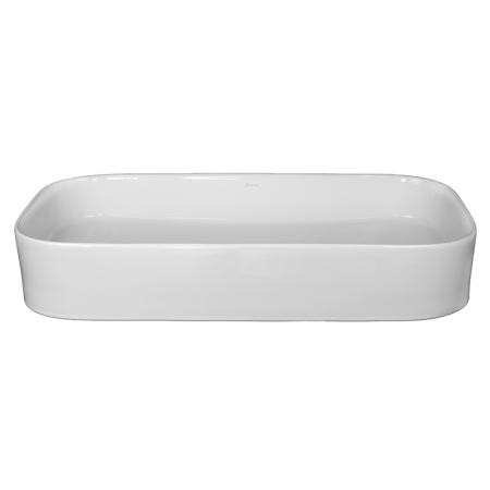 Lavoar pe blat Fluminia Capri 75, dreptunghiular, 75 x 38 cm, alb [2]