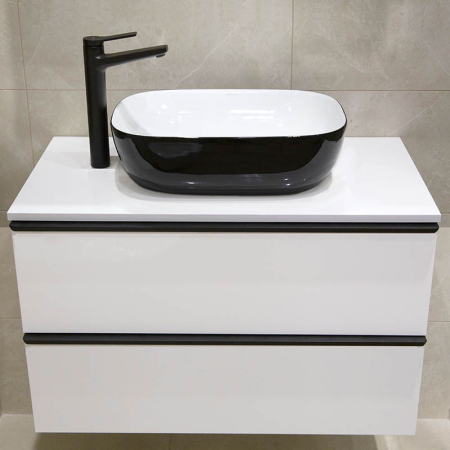 Lavoar pe blat, Fluminia, Crius, dreptunghiular, 46.5 x 33.5 cm, alb-negru [6]