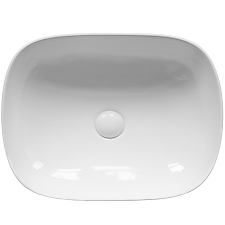 Lavoar pe blat Fluminia Crius White, dreptunghiular, 45,5 x 32 cm, alb [4]