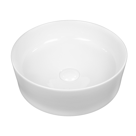 Obiecte sanitare - Lavoar pe blat Fluminia, Jasmin, rotund, diametru 37,5 cm, alb