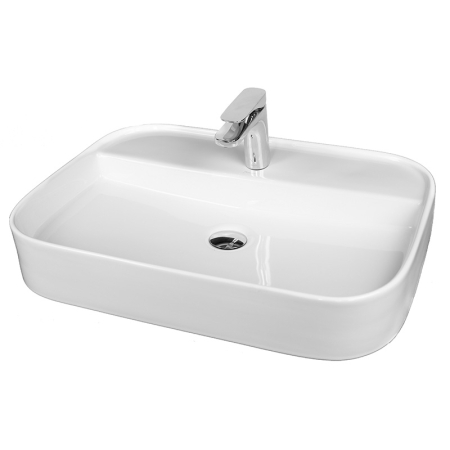 Baie - Lavoar pe blat Fluminia Juno, 65 cm, dreptunghiular, 65 x 45 cm, alb