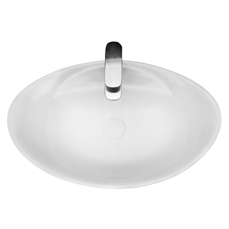 Lavoar pe blat Fluminia Loira New, oval, 59 x 39 cm, alb [7]