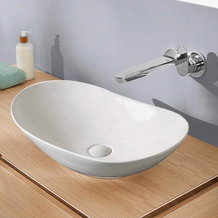 Lavoar pe blat, Fluminia, My Life, oval, 60,5 x 36 cm, alb [4]