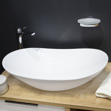 Lavoar pe blat, Fluminia, My Pleasure, oval, 63.5 x 37.5 cm, alb [6]