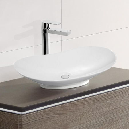 Lavoar pe blat, Fluminia, My Pleasure, oval, 63.5 x 37.5 cm, alb [8]