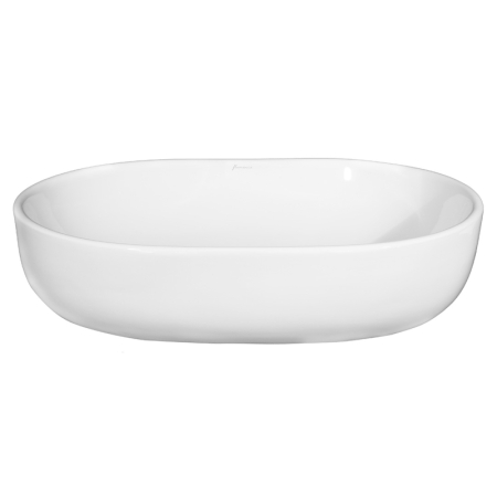 Lavoar pe blat Fluminia Odera, oval, fără orificiu pentru baterie, 60x41,5 cm, alb [3]
