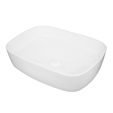 Obiecte sanitare - Lavoar pe blat Fluminia, Pallas, dreptunghiular, 50 x 37,5 cm, alb