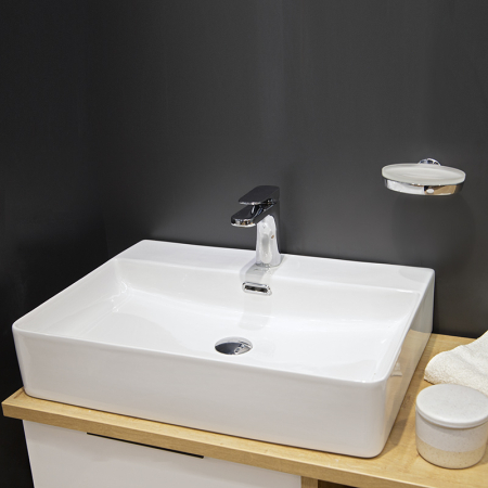 Lavoar pe blat, Fluminia, Pluto-50, dreptunghiular, 50 x 35,5 cm, alb [5]