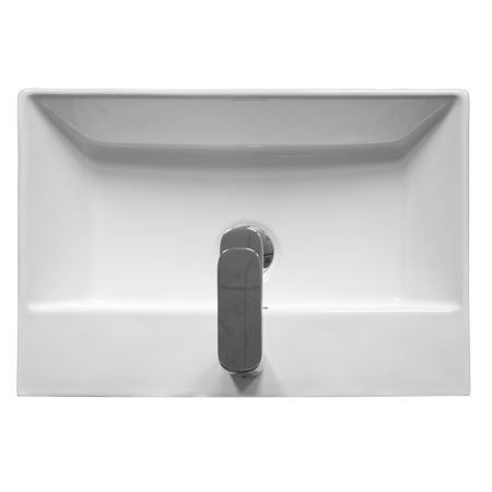 Lavoar pe blat, Fluminia, Pluto-50, dreptunghiular, 50 x 35,5 cm, alb [2]