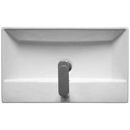 Lavoar pe blat Fluminia Pluto-60, dreptunghiular, 60 x 35 cm, alb [3]