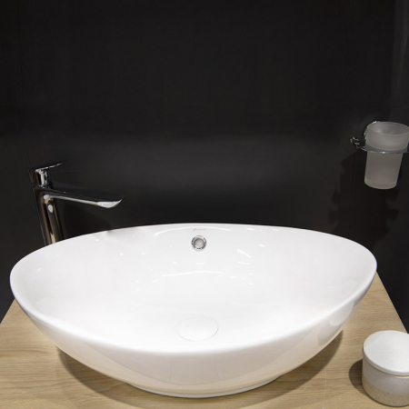 Lavoar pe blat Fluminia Rio Grande, oval, 58 x 37,5 cm, alb [4]